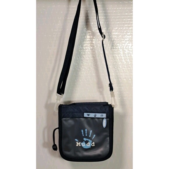 MUDD Vintage Y2K 90s Silver Nylon Crossbody Bag Purse Organizer Multiple Pockets - Picture 1 of 12
